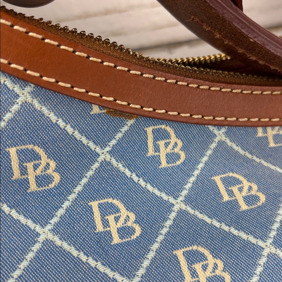 Dooney & Bourke Light Blue and Tan Shoulder Bag - Picture 11 of 11
